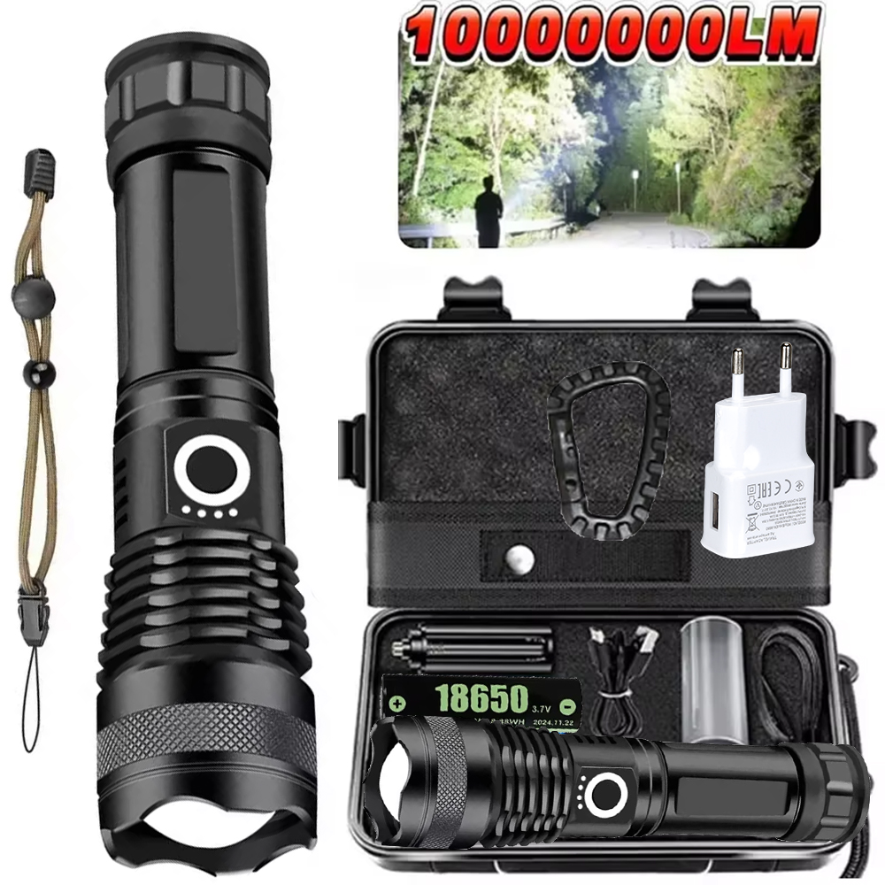 High Power LED Flashlight Rech - Outdoor Lighting Types avaliação e preço