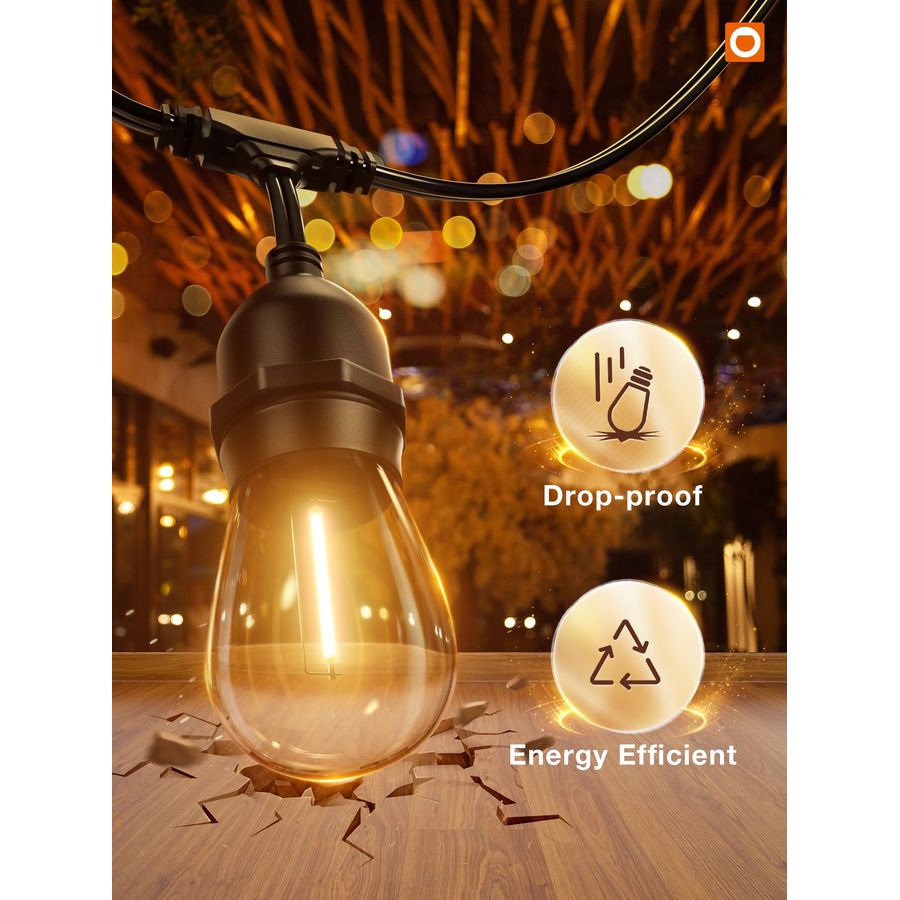 LED Outdoor String Lights 24FT - Outdoor Lighting Vintage avaliação e preço