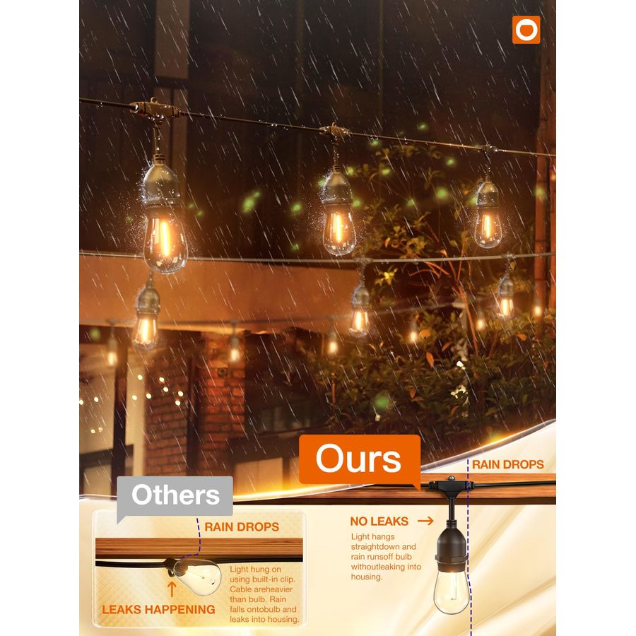 LED Outdoor String Lights 24FT - Outdoor Lighting Vintage avaliação e preço