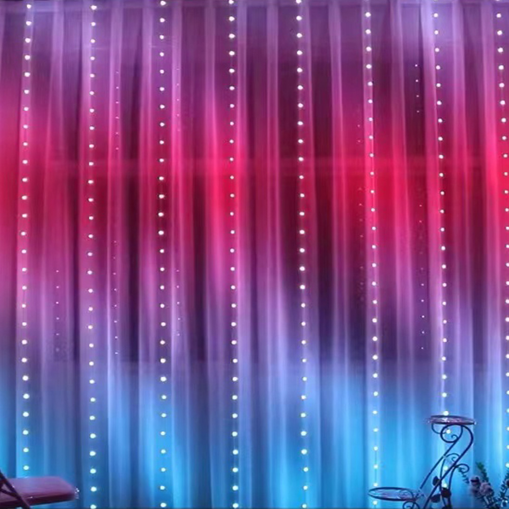 3M RGB Smart LED Curtain Light - Outdoor Lighting Decoration avaliação e preço