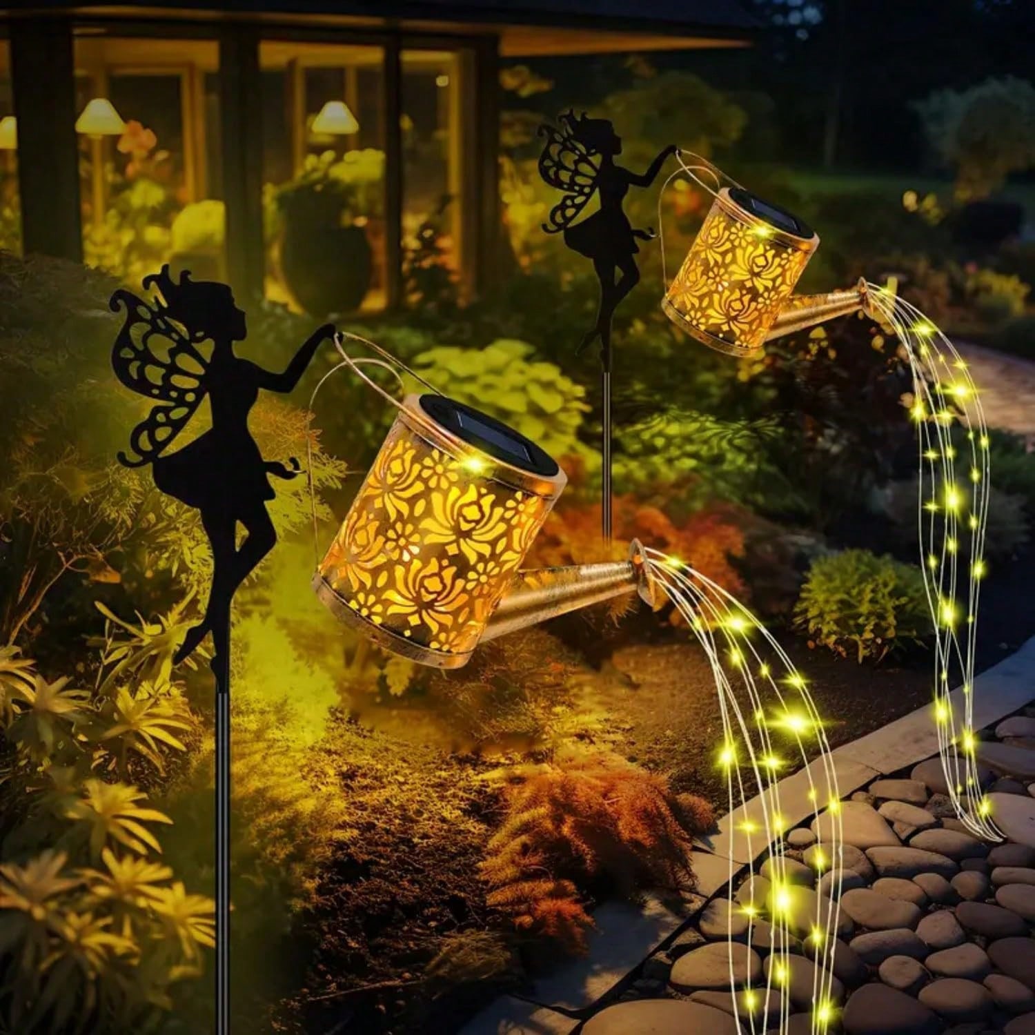 1 PC Solar Outdoor Fairy Water - Outdoor Lighting Vintage avaliação e preço