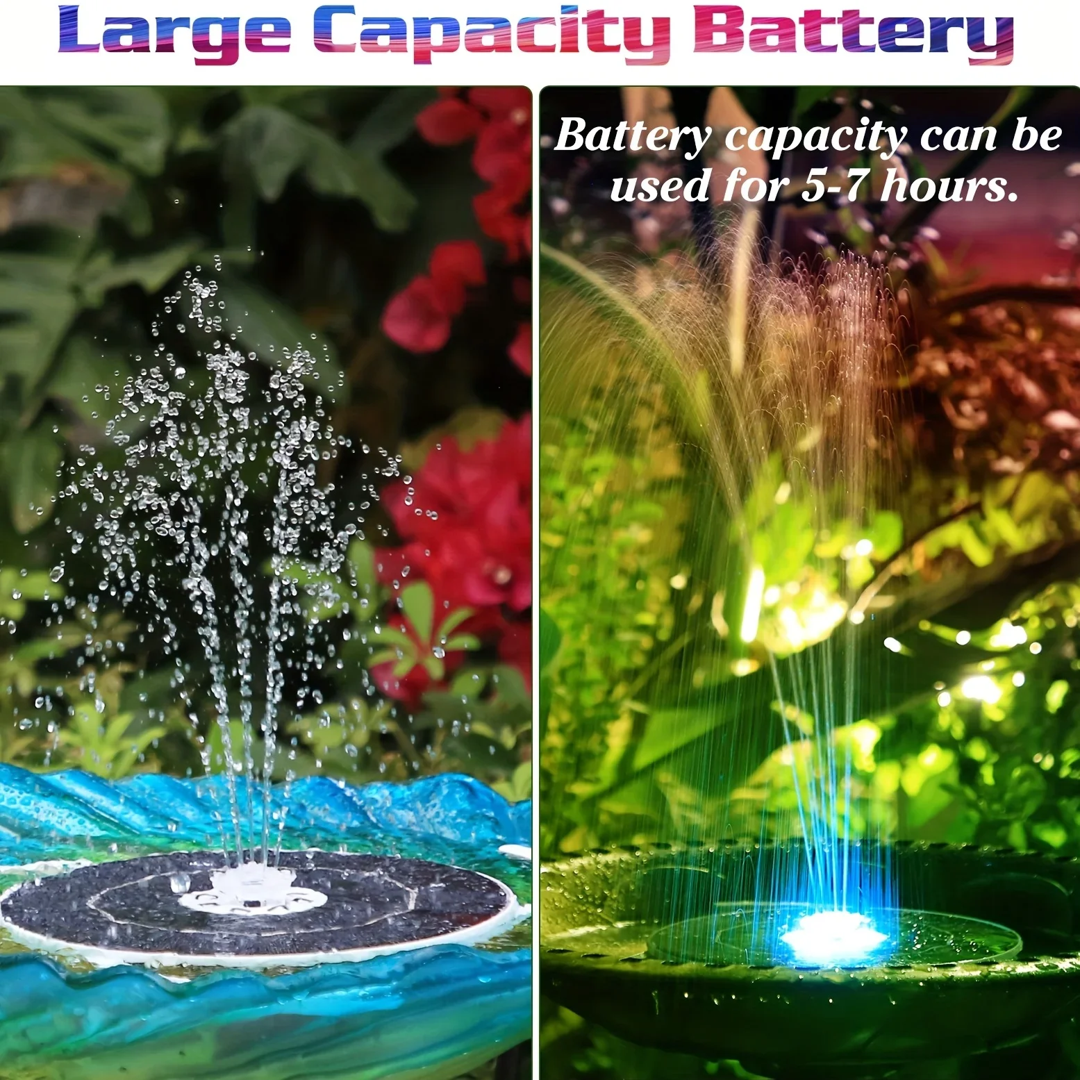 6.5W LED Solar Fountain Pump w - Outdoor Lighting Under Pergola avaliação e preço